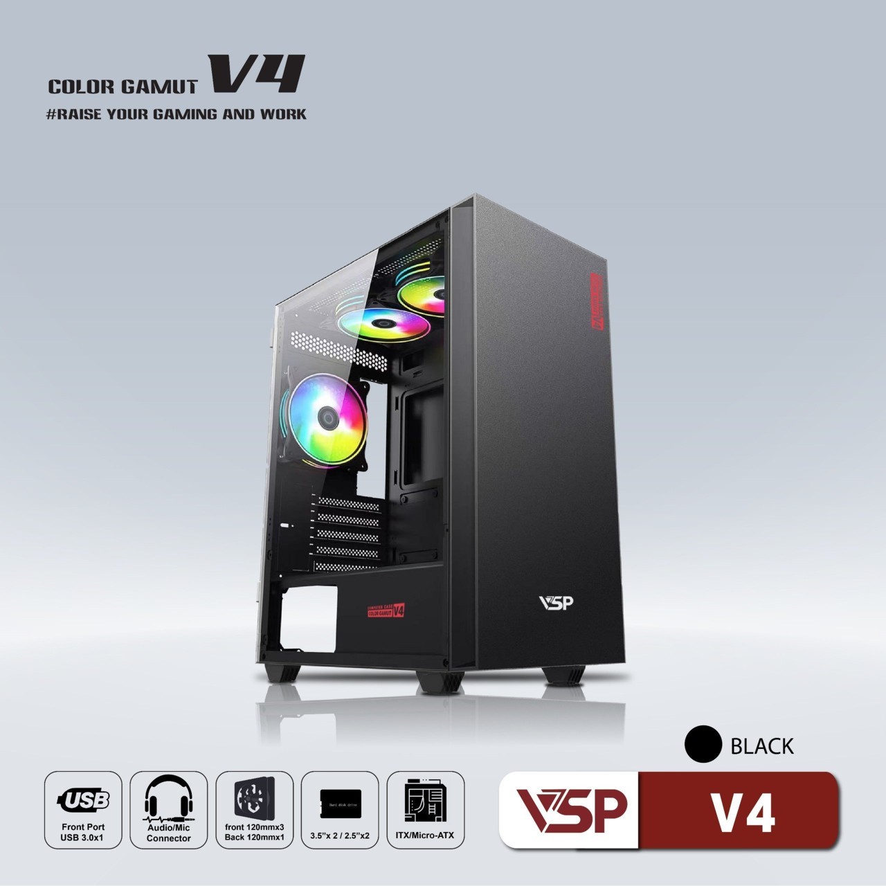 Case VSP COLOR GAMUT V4 Black FV