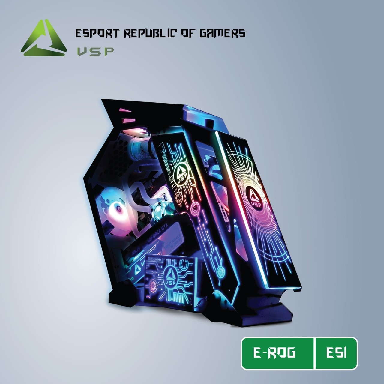 Case VSP E-ROG ES1 Gaming Black FV