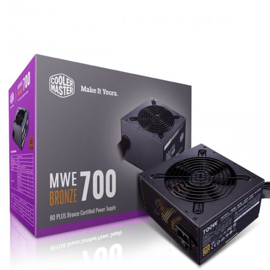 Nguồn CST COOLER MASTER MWE 700W BRONZE V2 (4+4pin, 2×6+2pin, Dây dài, Kèm dây nguồn) FV