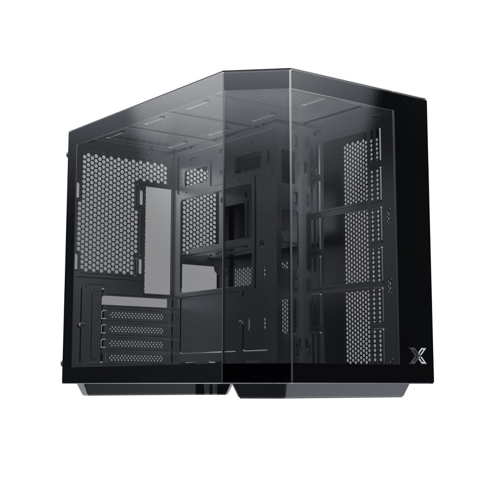 Case Xigmatek Cubi M Black EN42775 FV (MATX, Màu Đen) Case Bể Cá (420x227x372mm, Fan trên 3x120mm hoặc 2x140mm ko kèm, Fan hông 2x120mm hoặc 2x140mm ko kèm, Fan sau 1x120mm ko kèm, Fan dưới 3x120mm hoặc 2x140mm ko kèm, USB 3.0×1, USB 2.0×2, Audio, 2xHDD, 3xSSD, Nguồn dưới dây dài)